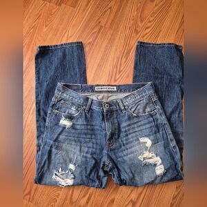 Express Women's Dark Blue Boyfriend Jeans